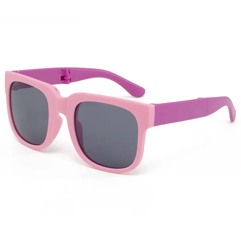 Blue children eyewear, UV400 protection, stylish rectangle plastic sunglasses for kids