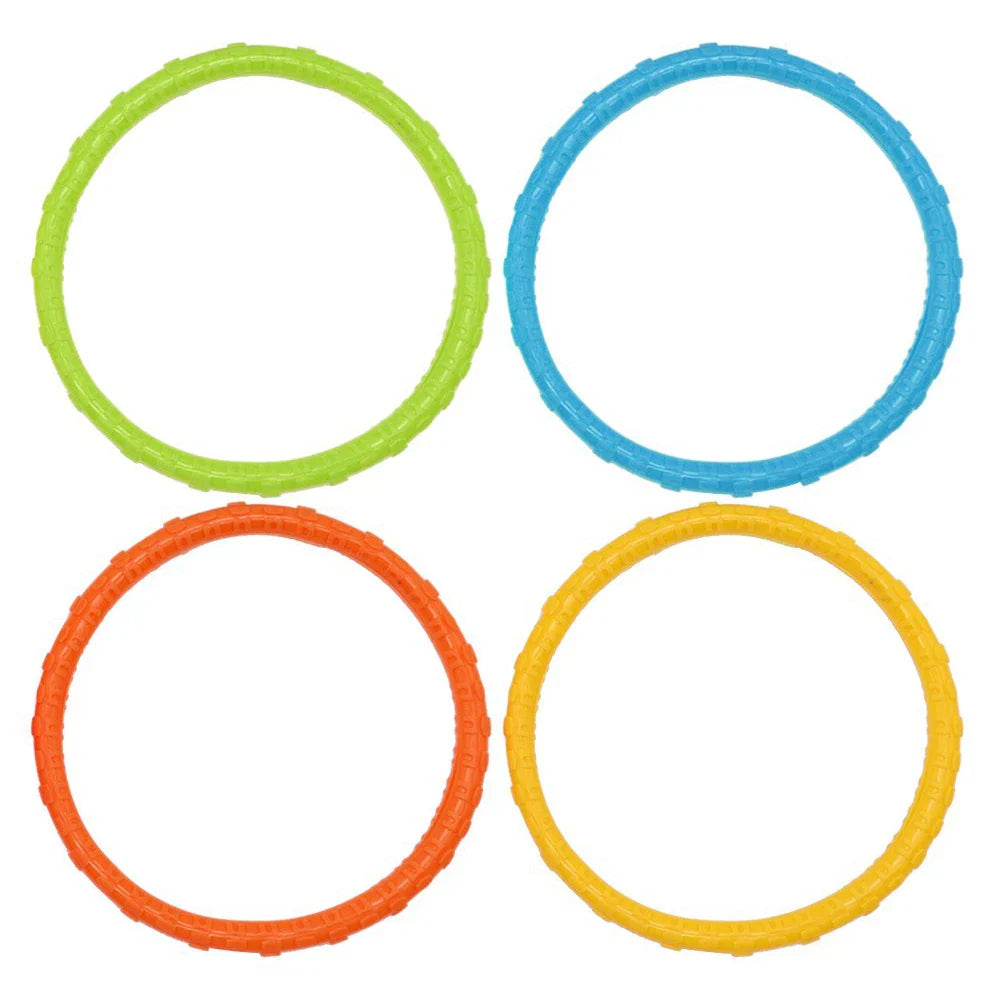 Children learning to dive with Shark Rocket toys, an engaging and educational water activity.