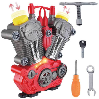 Kids' Take Apart Engine Building Kit, educational STEM toy for young mechanics, motorcycle model