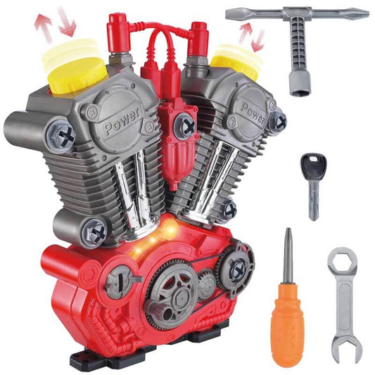 Kids' Take Apart Engine Building Kit, educational STEM toy for young mechanics, motorcycle model