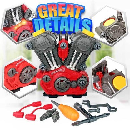 STEM learning engine building kit for boys and girls, a perfect educational and fun activity toy