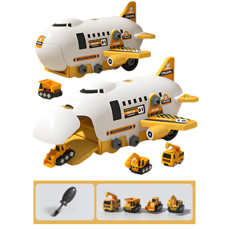 Educational toy: Kids' Titan Transport Plane opens to reveal storage for small vehicle toys