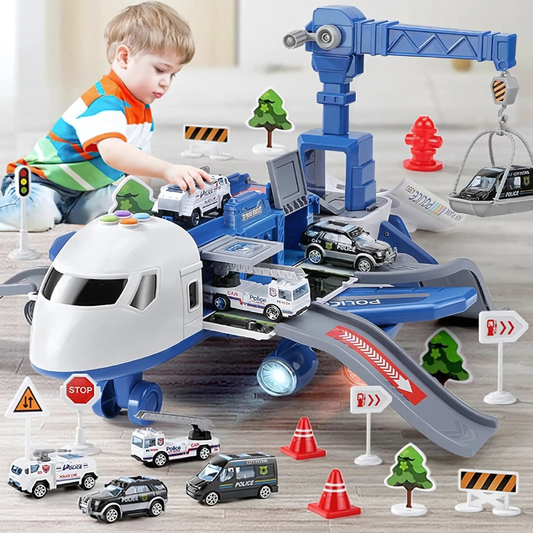 Kids' Transforming Plane Educational Playset, robot mode, vibrant colors, STEM toy for children