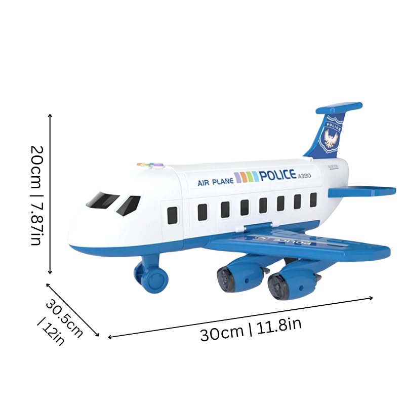 Kids' Transforming Plane Playset, jet mode, with interlocking pieces, educational toy for toddlers