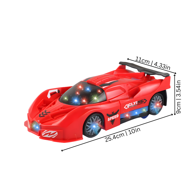 Interactive kids police car toy, red and blue LED lights flashing, transforming action, fun gift for boys and girls