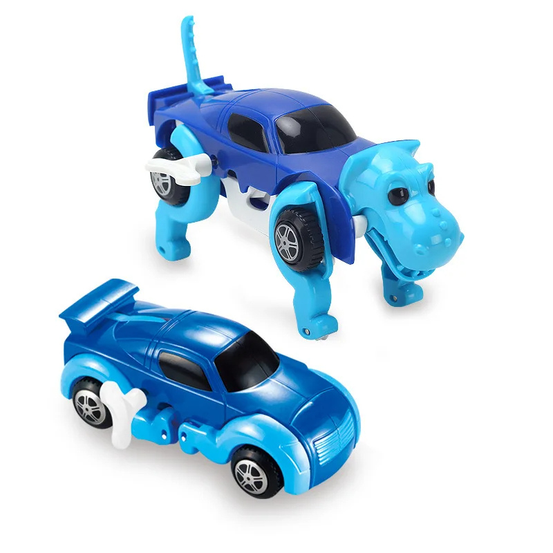 Kids transforming wind-up dinosaur toy car, green, for creative preschool play.
