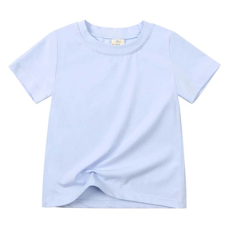 Kids' short sleeve cotton blend t-shirt in yellow, bright summer wear for children