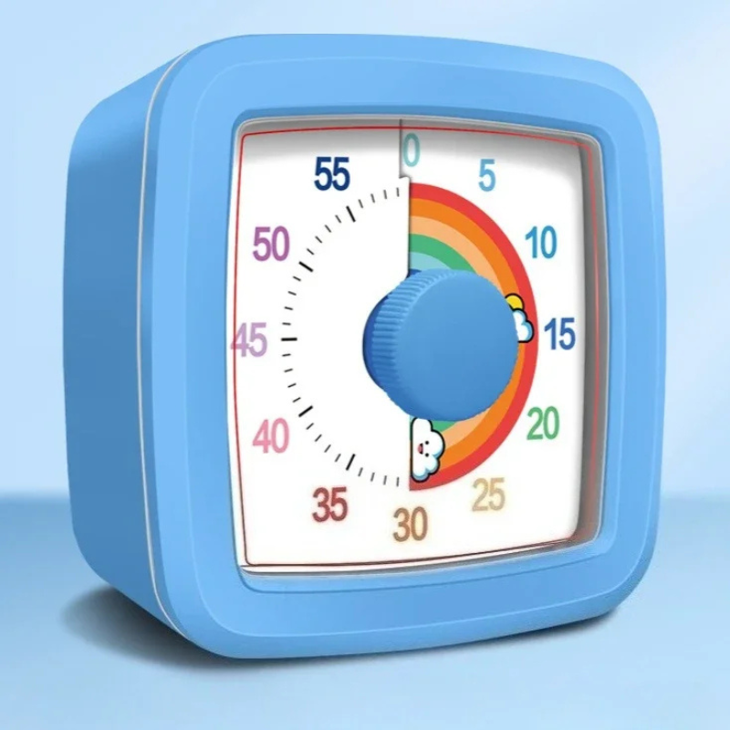 Kids' visual countdown timer, red, showing 15 minutes left, for focus and routines