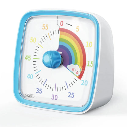 Kids visual countdown timer with green disc, helping children with time management & focus.