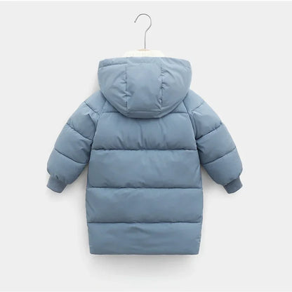 Kids' comfy pink cotton puffer jacket with zipper closure, essential winter outerwear for toddlers