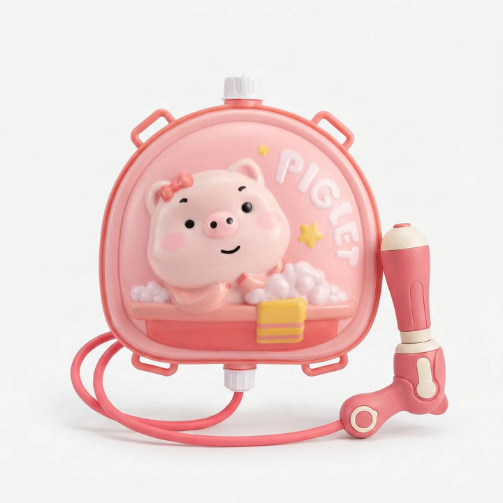 Wearable backpack water gun for kids, an outdoor summer toy featuring a cool animal design.