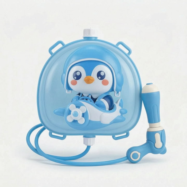 Kids' outdoor backpack water blaster, a fun summer water gun for exciting splash and play.