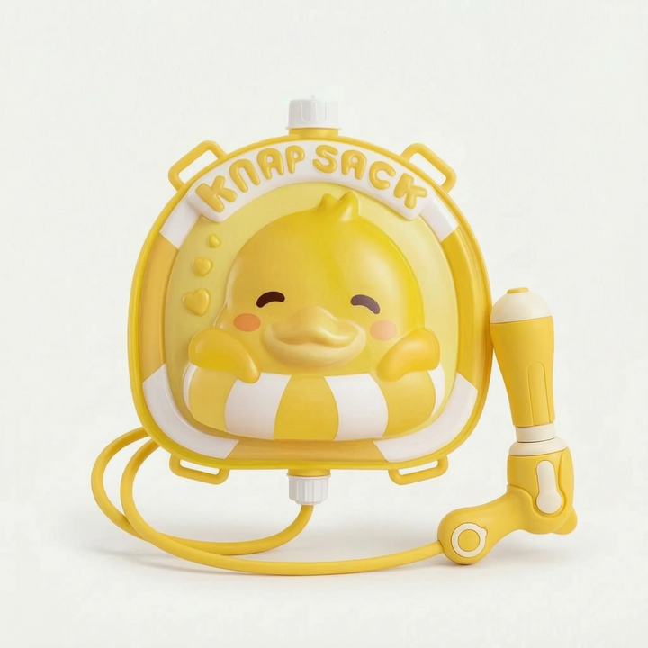 Toddler & young kids' backpack water blaster, perfect for safe outdoor water play & summer fun.