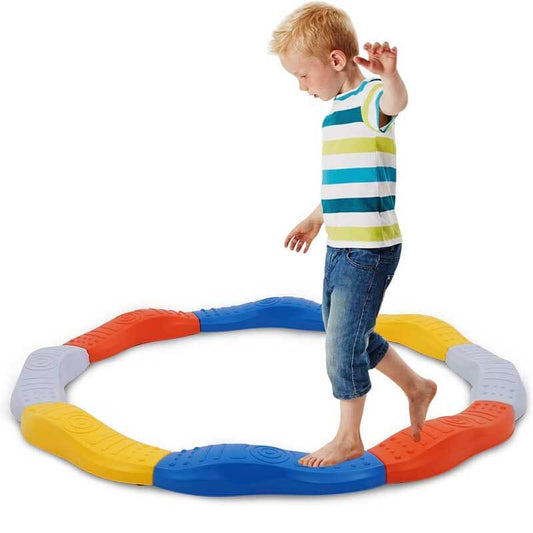 Kids wooden balance beam set for active play, gross motor skill development, preschool indoor toy