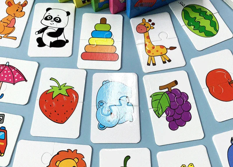 Wooden animal jigsaw puzzle for kids, develops fine motor skills and problem-solving abilities