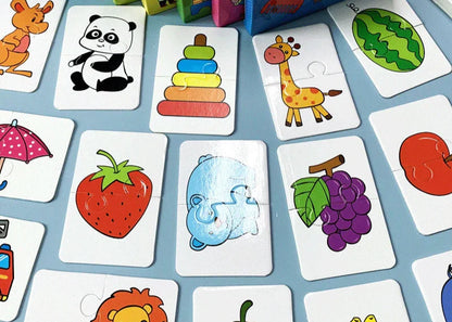 Wooden animal jigsaw puzzle for kids, develops fine motor skills and problem-solving abilities