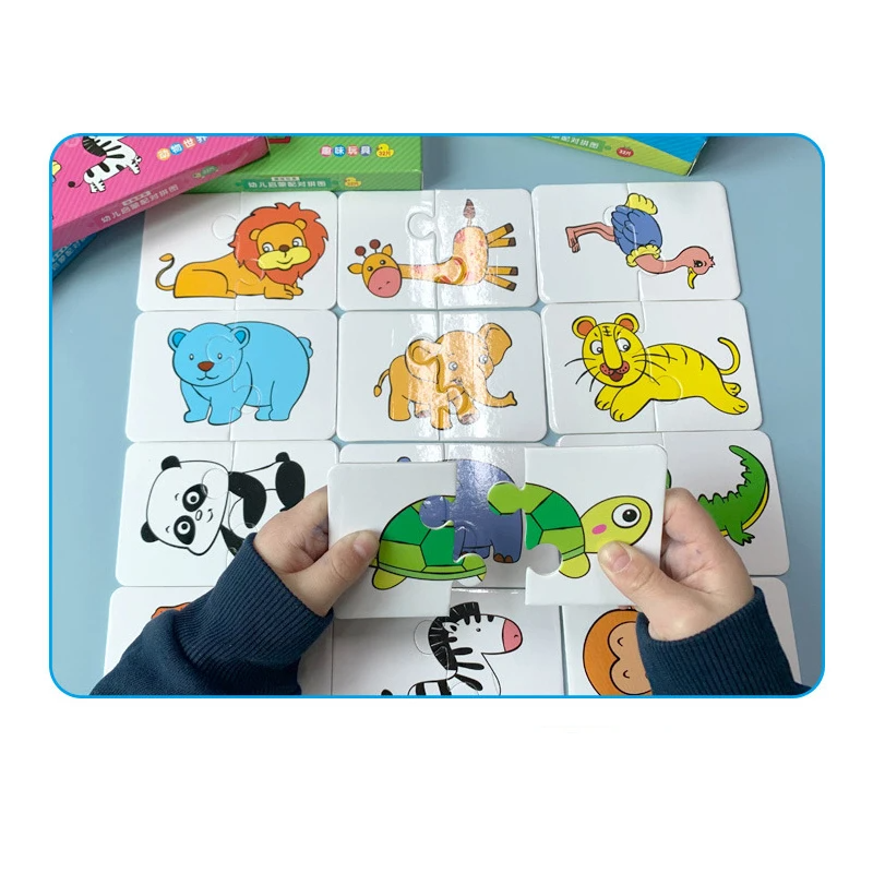 Durable wooden cognitive development puzzle set, safe and non-toxic for young learners