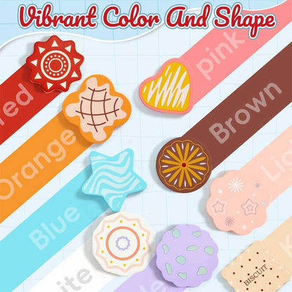 Complete wooden cookie baking set for kids kitchen, encouraging imaginative play