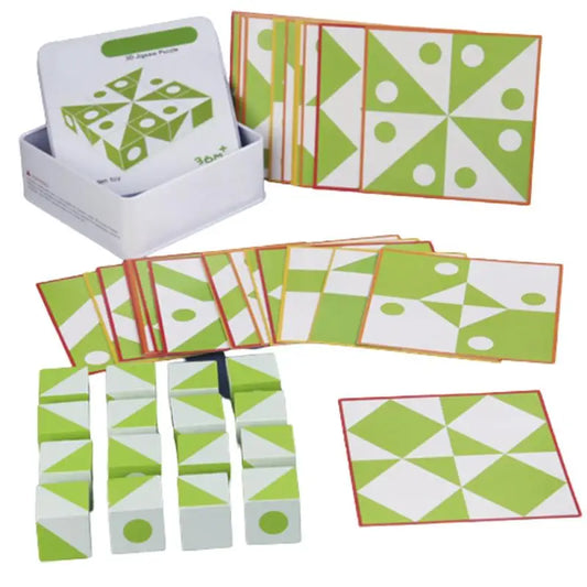 Kids wooden geometric thinking game blocks, colorful educational toy for problem solving