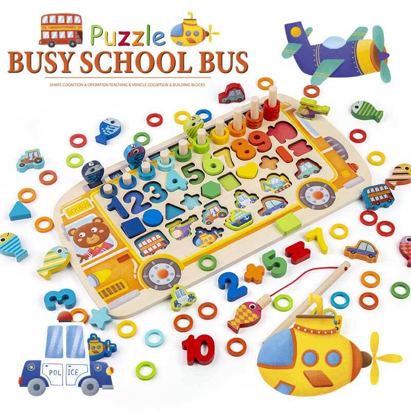 Interactive kids' magnetic fishing game, combining learning numbers & letters with play, motor skills