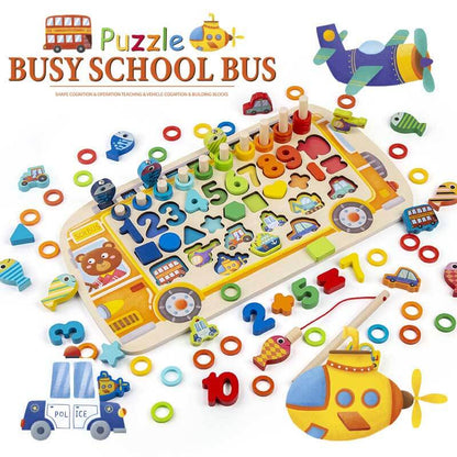 Interactive kids' magnetic fishing game, combining learning numbers & letters with play, motor skills