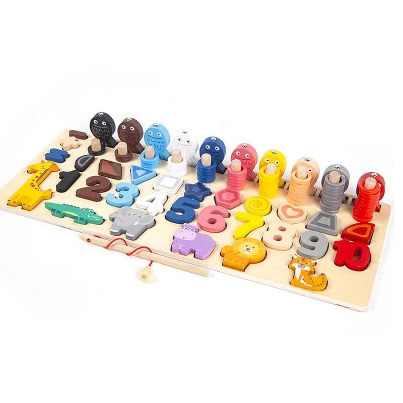 Magnetic fishing game for kids featuring vibrant alphabet letters and numerical fish, learning fun