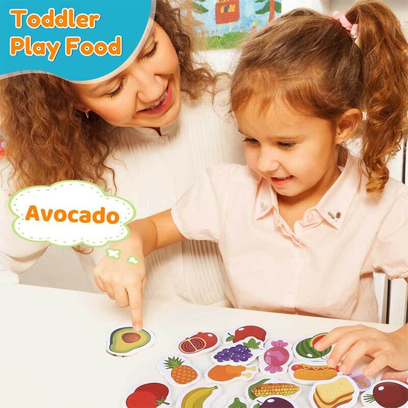 Montessori wooden feeding game for kids, fun and educational pretend play activity