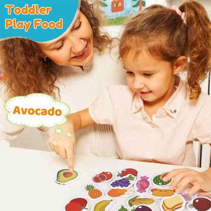 Montessori wooden feeding game for kids, fun and educational pretend play activity