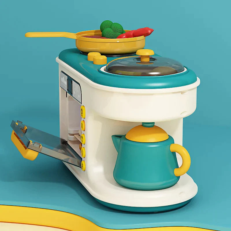 Educational kids' play kitchen set, fostering imaginative pretend play and culinary skills for children