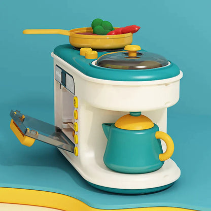 Educational kids' play kitchen set, fostering imaginative pretend play and culinary skills for children