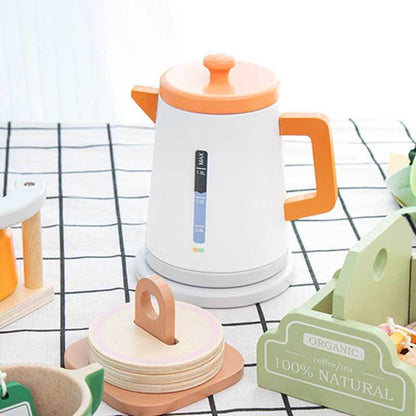 Vibrant wooden pretend play tea set, ideal gift for toddlers & children interested in role play