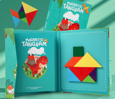 Tangram puzzle, a fun and educational wooden toy for toddler activities and learning