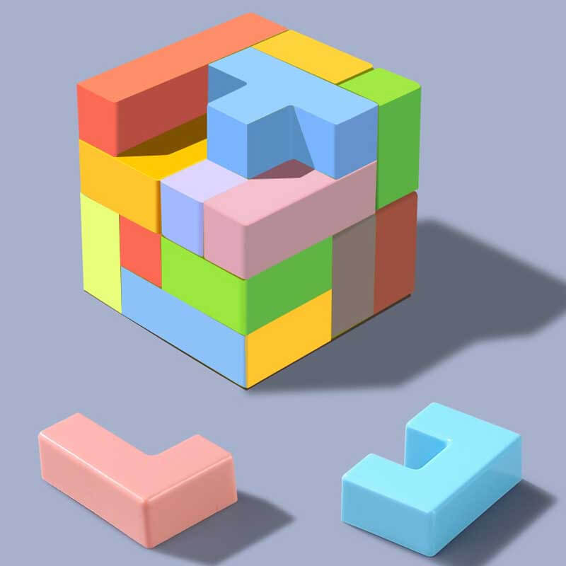Developmental wooden puzzle toy for kids 3+, promoting independent play and logical thinking