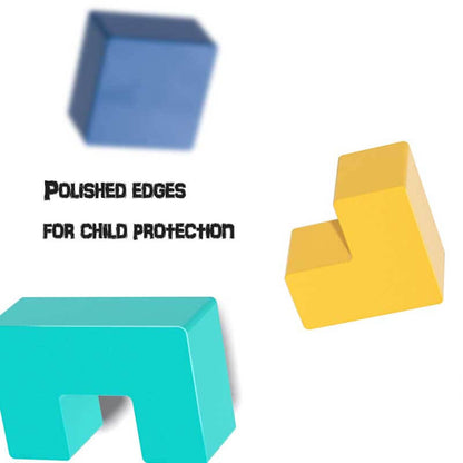 Wooden pegged puzzle with vibrant colors, stimulating visual perception and imaginative play for kids