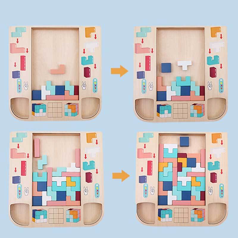 Unisex kids wooden pegged puzzle, fine motor skill development, early learning toy, family game
