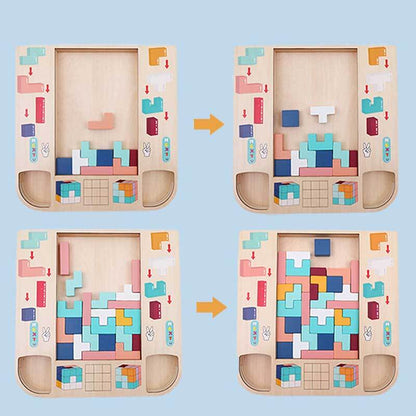 Unisex kids wooden pegged puzzle, fine motor skill development, early learning toy, family game