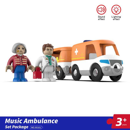 High-quality wooden train set for kids, durable and safe for hours of battery-powered fun