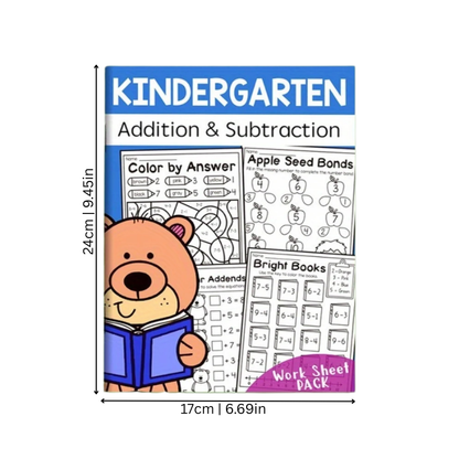 Kids activity book with numbers skills & kindergarten math for 3-5 years, school readiness educational toy