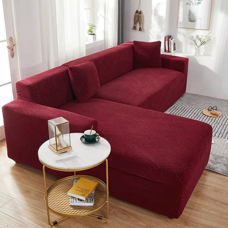 Soft touch L-shape sofa cover, providing full elastic furniture protection for your living room.