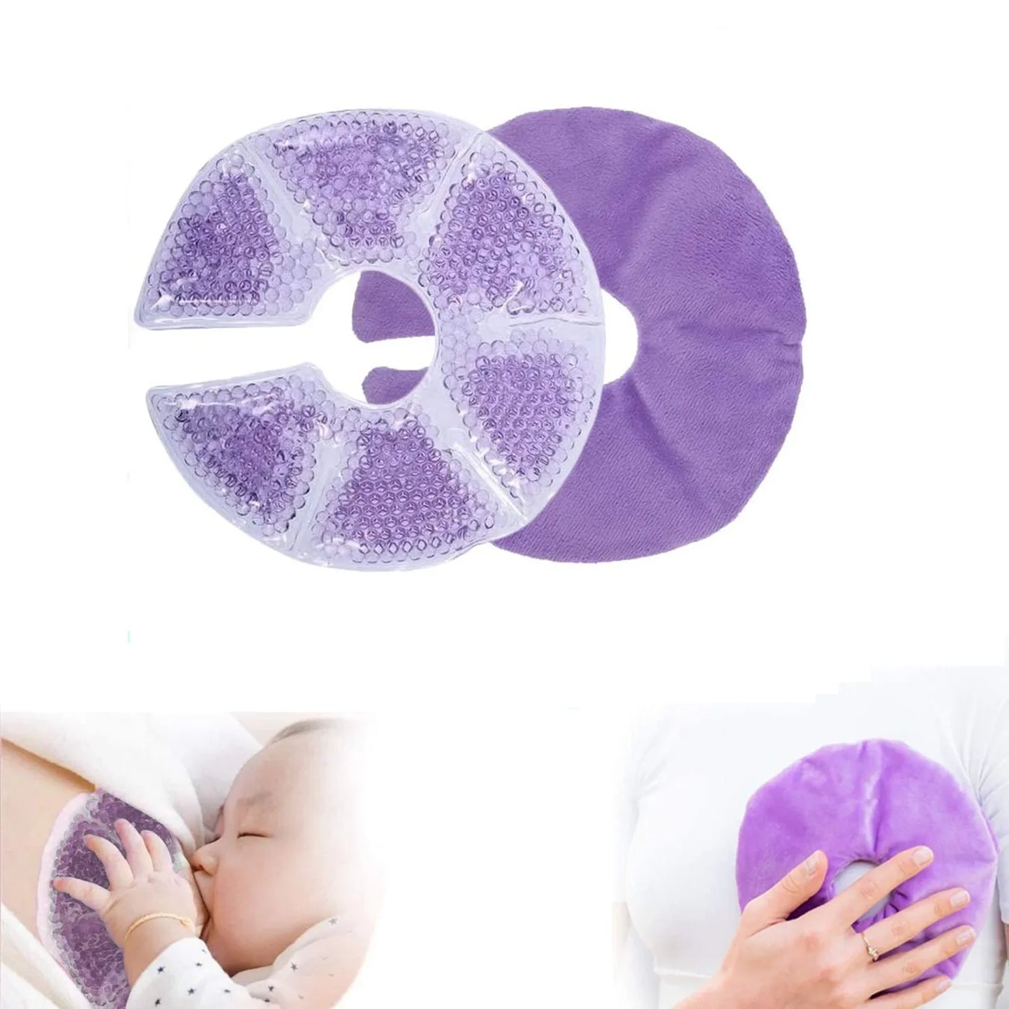 Ergonomic breast therapy pads that conform to breast shape for maximum comfort and relief