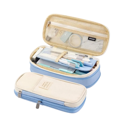 Vibrant large capacity pencil pouch, a versatile stationery organizer for students and professionals.