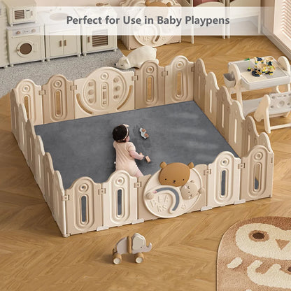 Thick memory foam crawling mat for babies, providing a safe and comfy play surface.