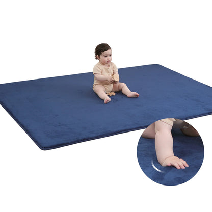 Large memory foam baby crawling mat, thick and non-slip, enriching nursery play.