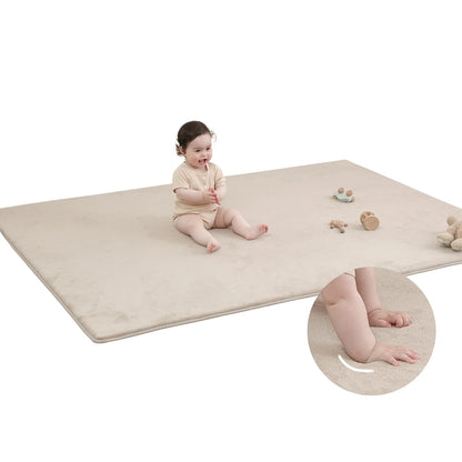 Premium memory foam baby play mat, soft and safe for infant tummy time activities.