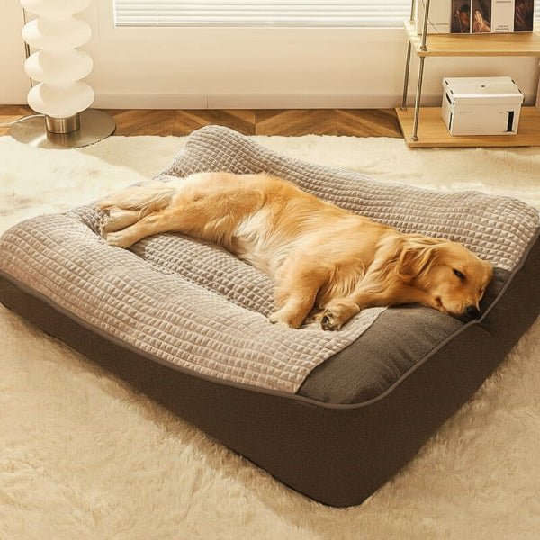 Large orthopedic dog bed for ultimate canine support, comfort, and joint relief, ideal for big dogs.