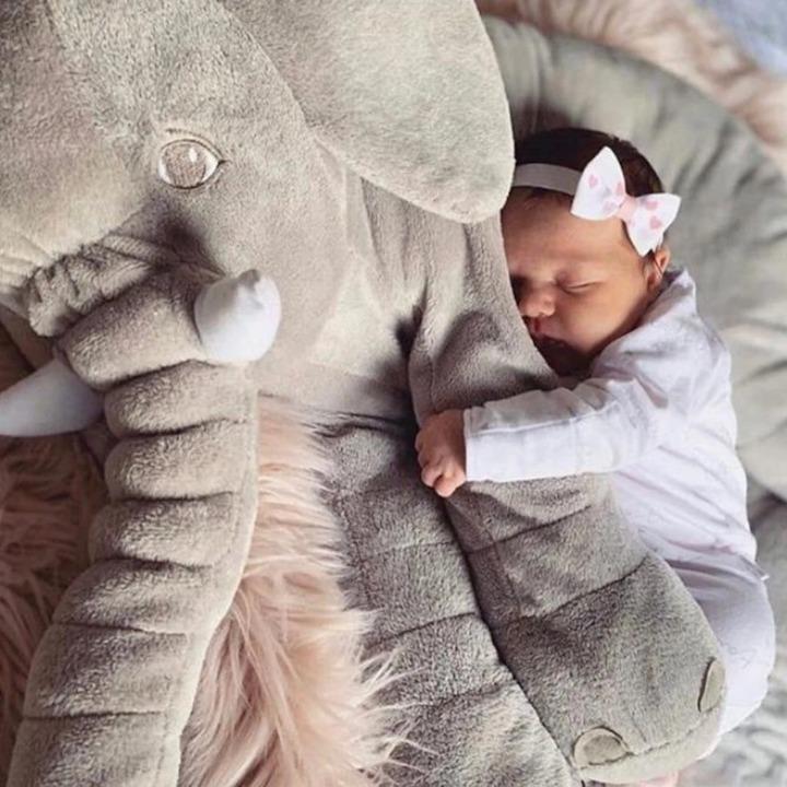 Plush elephant, extra large, ideal baby toy & soothing companion, perfect for crib or play area