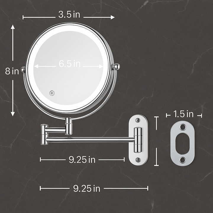 High-definition LED mirror with magnification for intricate beauty tasks & a flawless finish every time.