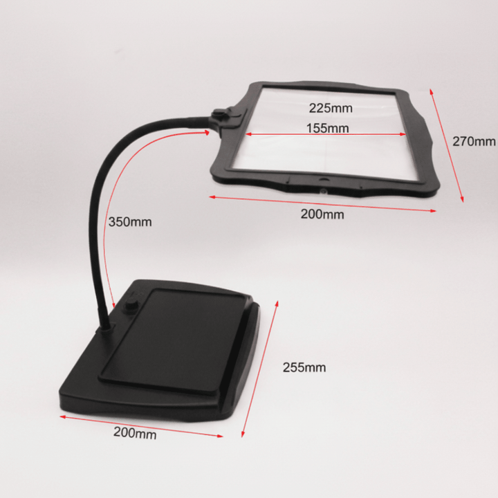Bright LED desk lamp for hobbies, crafts, and intricate tasks. Rechargeable magnification helps reduce eye strain.