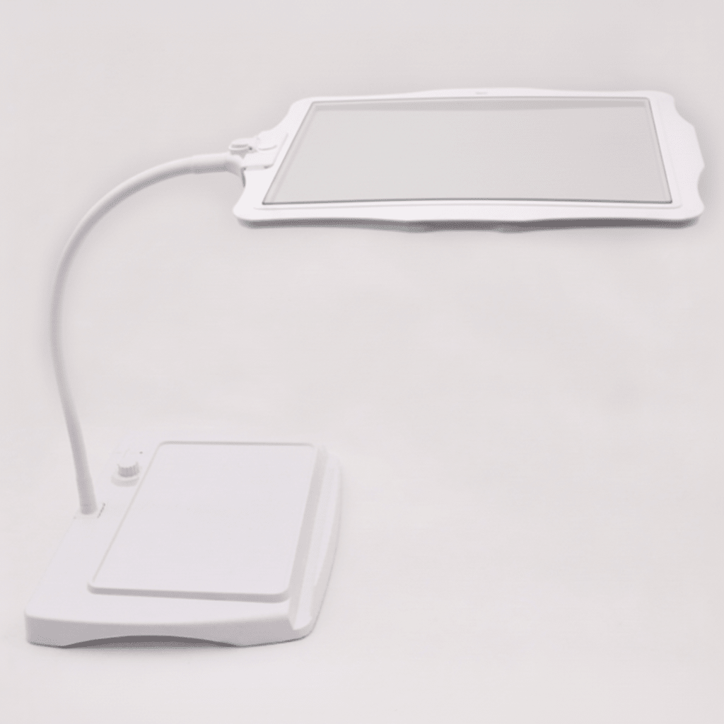 Rechargeable LED magnifying desk lamp for detailed work. Provides bright, hands-free light for reading & precision tasks.