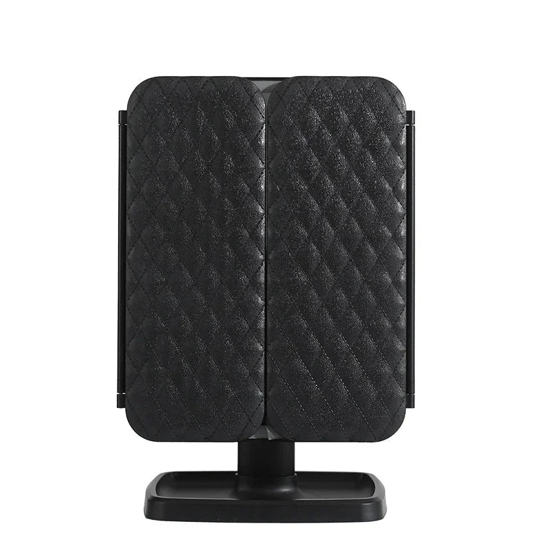 Functional beauty tool: LED Tri-Fold Vanity Mirror with 3 adjustable light color modes for precise skincare.